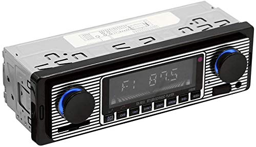 Centeraly Radio de Coche, Estéreo FM Retro Radio Smart Player Bluetooth Estéreo Coche MP3 Player USB/Wav/Aux Manos Libres Llamada Digital FM Radio Estéreo - Negro, Free Size