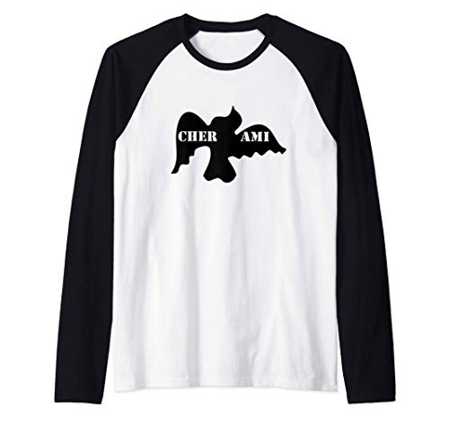 Cher Ami - World War I Homing Pigeon Army Military History Camiseta Manga Raglan