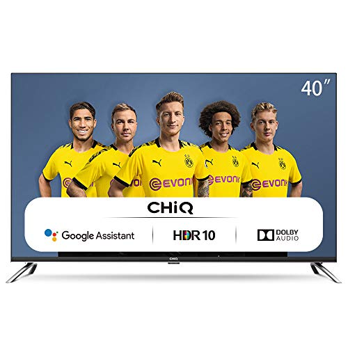 CHiQ Televisor Smart TV LED 40", Resolución FHD, HDR 10/HLG, Android 9.0, WiFi, Bluetooth, Netflix, Prime Video, Youtube, HDMI, USB - L40H7A