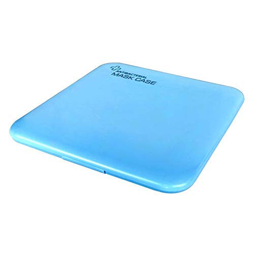 CHS Estuche para mascarillas, Portátil Caja de Almacenamiento de máscara a Prueba de Polvo y Humedad (Blue)