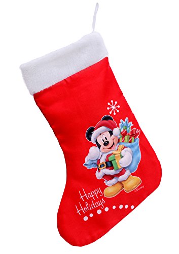 Ciao-90911 Disney Ickey, Calcetín de Navidad, color rojo, M (90911)