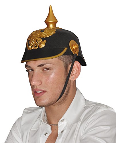 Ciao - Código 79877 - Casco de soldado prusiano de PVC, color negro/dorado Ciao - Código 79877 - Casco de soldado prusiano de PVC, color negro/dorado