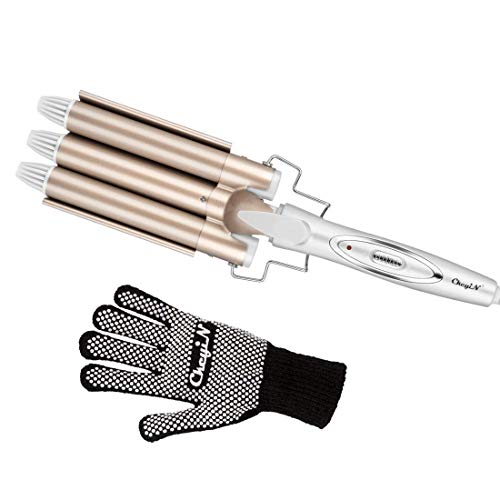 CkeyiN 3 Tubo Rizador,Tamaño Grande Para Crear Ondas Amplias,Turmalina y Cerámica,170 °C/220 °C,110-220 V CkeyiN 3 Tubo Rizador,Tamaño Grande Para Crear Ondas Amplias,Turmalina y Cerámica,170 °C/220 °C,110-220 V