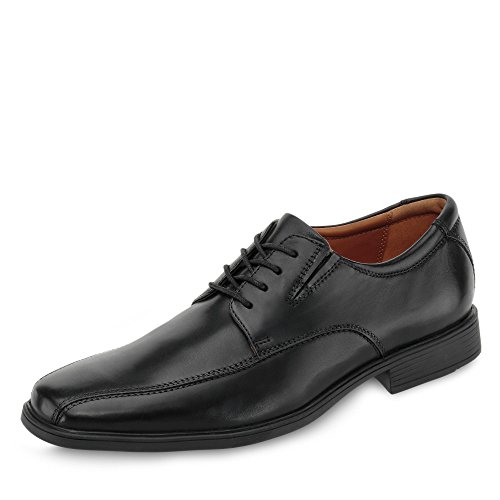 Clarks Tilden Walk, Zapatos de Cordones Derby, Negro (Black Leather-), 44.5 EU