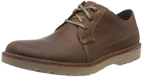 Clarks Vargo Plain, Zapatos de Cordones Derby, Marrón (Dark Tan Leather), 48 EU Clarks Vargo Plain, Zapatos de Cordones Derby, Marrón (Dark Tan Leather), 48 EU