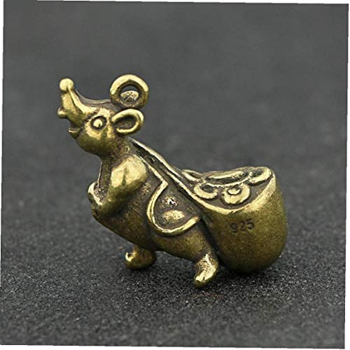 Clásico Lucky Rata Ratón Estatua Figura de Bronce del Encanto de Gran Riqueza Amuleto Mini Lote decoración del hogar