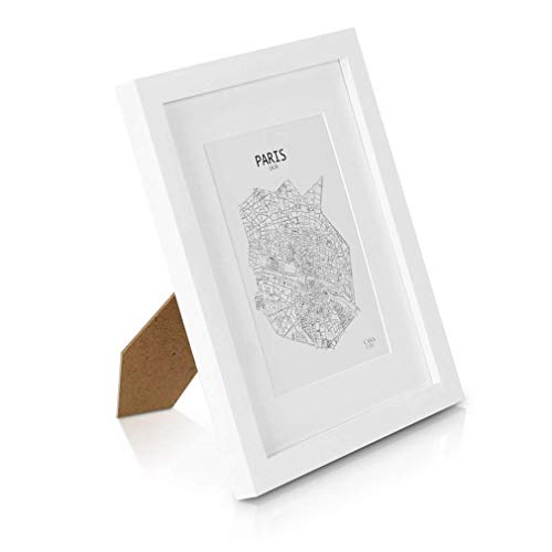 Classic by Casa Chic Marco de Fotos 20 x 25 cm con Paspartú para Foto 13 x 18 cm - Madera de Pino - 1 Marco - Grosor del Marco 2 cm - Frente de Cristal Templado - Color Blanco Classic by Casa Chic Marco de Fotos 20 x 25 cm con Paspartú para Foto 13 x 18 cm - Madera de Pino - 1 Marco - Grosor del Marco 2 cm - Frente de Cristal Templado - Color Blanco