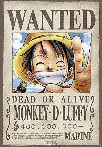 Close Up Póster One Piece Wanted Dead or Alive Monkey D. Luffy (68cm x 98cm) Close Up Póster One Piece Wanted Dead or Alive Monkey D. Luffy (68cm x 98cm)