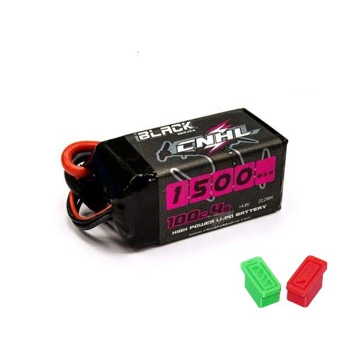 CNHL Black Series 1500mAh 14.8V 4S 100C Bateria Lipo XT60 + Regalo Tapones de Carga y Descarga