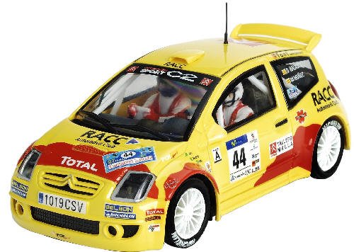 Coche Scalextric Citroen C2 JWRC con luces. ref. 62840