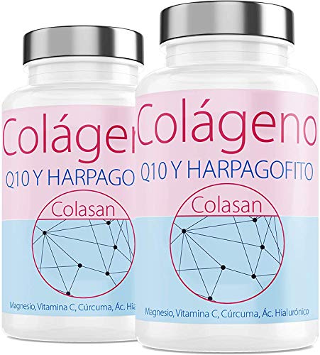 Colágeno Con Magnesio|Vitamina C|Ácido Hialurónico + Q10 |Cúrcuma | Hárpago | Vitamina D3 |Suplemento Para Una Piel Radiante y Un Buen Mantenimiento de las Articulaciones|180 COMP