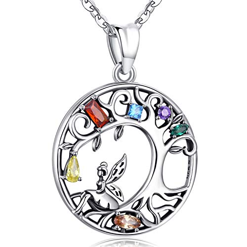 Colgante Arbol de la Vida, Collar de Plata Esterlina para Mujer, Regalo de la JoyeríA