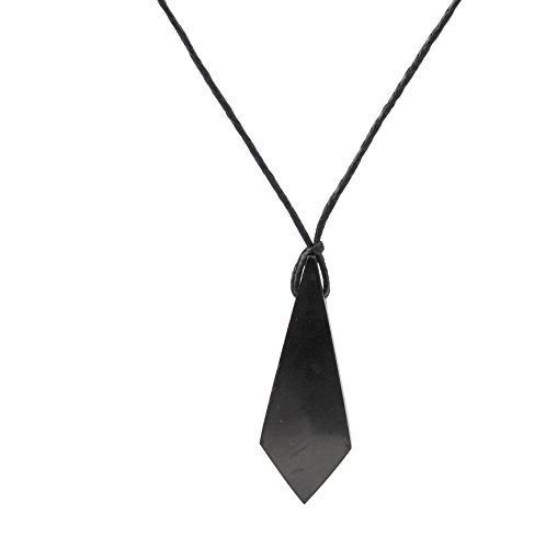 Collar de Shungite con Colgante Diseño Cristal Hecho de Piedra Shungit para Protección Electromagnética | Joyería de Shungita Moderna, Usada para Equilibrar Chakras y Energía | Cristal