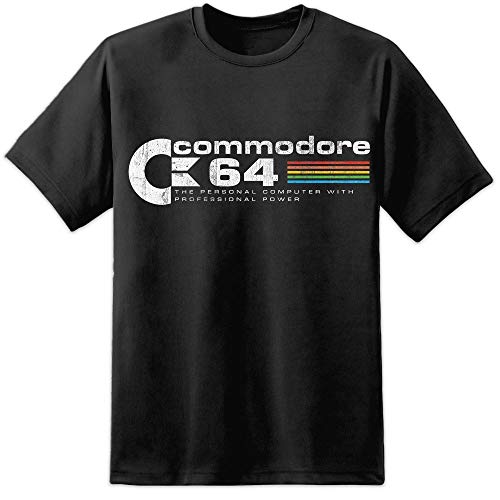 Commodore 64 C64 Retro Computer Men T Shirt Amiga Atari Distressed Print Vintage