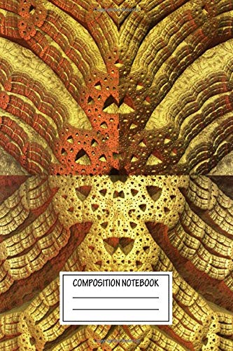 Composition Notebook: Abstract Mirror Mask Fractal Visions 3d Wide Ruled Note Book, Diary, Planner, Journal for Writing