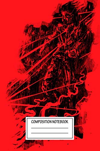 Composition Notebook: Abstract Zombie Shooter Horror Wide Ruled Note Book, Diary, Planner, Journal for Writing