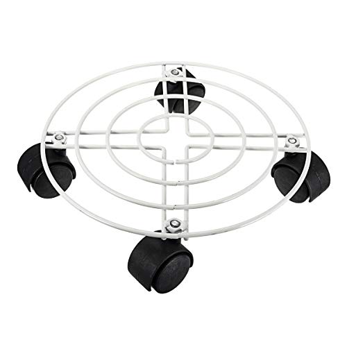 Conveniente 4 ruedas redondas Tiesto bandeja plantador Flores Pot Mover la carretilla del estante organizador de metal jardín Decoración Stand Blanco 25/30/35 / 40cm decorativo ( Color : 35cm ) Conveniente 4 ruedas redondas Tiesto bandeja plantador Flores Pot Mover la carretilla del estante organizador de metal jardín Decoración Stand Blanco 25/30/35 / 40cm decorativo ( Color : 35cm )