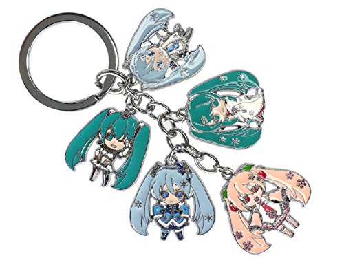 CoolChange Llavero Vocaloid con 5 Figuras Chibi de Miku Hatsune