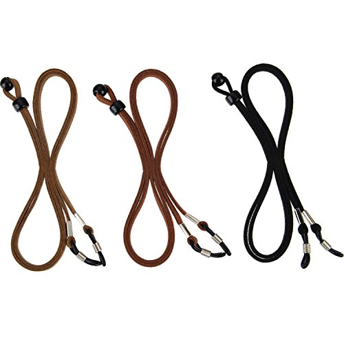 Cordón de Gafa de Cuero PU Correa de Gafa Clásica Soporte de Cuerda de Gafa, 3 Piezas Cordón de Gafa de Cuero PU Correa de Gafa Clásica Soporte de Cuerda de Gafa, 3 Piezas