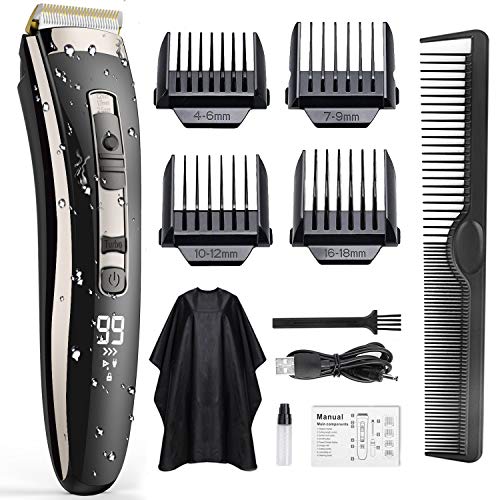Cortapelos Profesional Hombres, Oudekay Máquina de Cortar Pelo Cortador de Pelo Recargable, Barbero Electrico, Recortador de Barba Inalámbrico con Ajuste Turbo de 3 Velocidades Cortapelos Hombres Cortapelos Profesional Hombres, Oudekay Máquina de Cortar Pelo Cortador de Pelo Recargable, Barbero Electrico, Recortador de Barba Inalámbrico con Ajuste Turbo de 3 Velocidades Cortapelos Hombres