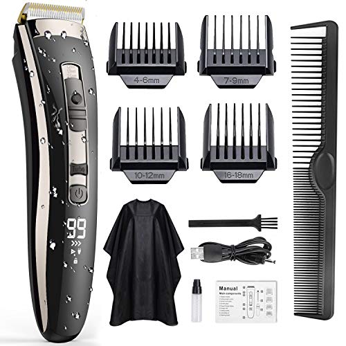 Cortapelos Profesional Hombres, Oudekay Máquina de Cortar Pelo Cortador de Pelo Recargable, Barbero Electrico, Recortador de Barba Inalámbrico con Ajuste Turbo de 3 Velocidades Cortapelos Hombres