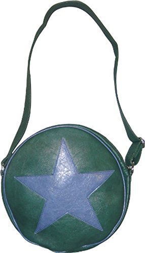 Costume Agent - Maleta de mensajero circular con estrellas de scott pilgrim vs. The world ramona flowers (verde oscuro/azul marino)