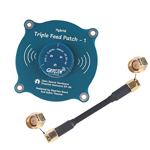 Crazepony-UK LANTIAN 5.8G FPV Antena Panel Pagoda Pro 9.4 dBi Alto Ganancia TX RX RP-SMA Hembra y SMA Macho para FPV Racing Drone Crazepony-UK LANTIAN 5.8G FPV Antena Panel Pagoda Pro 9.4 dBi Alto Ganancia TX RX RP-SMA Hembra y SMA Macho para FPV Racing Drone