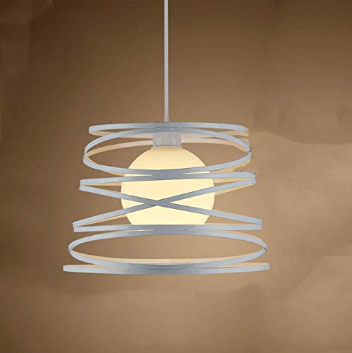 Creativo Lámpara de Techo Moderno Lámpara Colgante Metal Forma de Primavera para Comedor Restaurante Sala de estar Dormitorio (Blanco)
