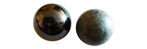 Cristal Atlante Tamaño de la Esfera de Shungita y Tulikivi, 3 cm de Ratio. Peso shungita: 40 gr. Peso Tulikivi: 60 gr.