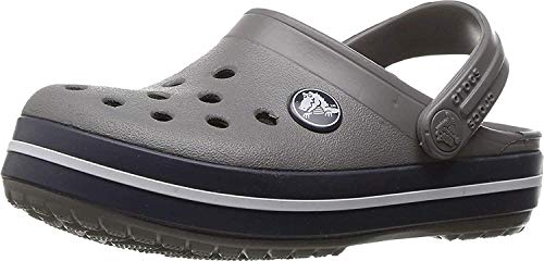 Crocs Crocband Clog Kids, Zuecos, Gris (Smoke/Navy), 30/31 EU