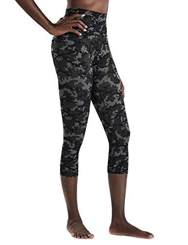 CRZ YOGA Mujer Naked Feeling Leggings Deportivas Cintura Alta Yoga Fitness Pantalones con Bolsillo -48cm Camo Multi 1 R418 40