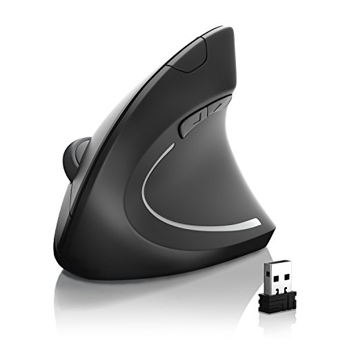 CSL – Ratón Vertical inalámbrico - Conexión Bluetooth o Receptor USB 2,4 GHz - 2400 dpi - Ergonómico Evita el Codo de tenista - Plug and Play - Compatible con PC portátil y Mac - Apto para diestros CSL – Ratón Vertical inalámbrico - Conexión Bluetooth o Receptor USB 2,4 GHz - 2400 dpi - Ergonómico Evita el Codo de tenista - Plug and Play - Compatible con PC portátil y Mac - Apto para diestros