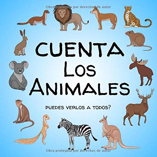 Cuenta los Animales: Un divertido libro de puzles y juegos de contar para niños de 2 a 5 años - Libro activo para preescolares y niños pequeños - ... - Libro de educación para niños y niñas