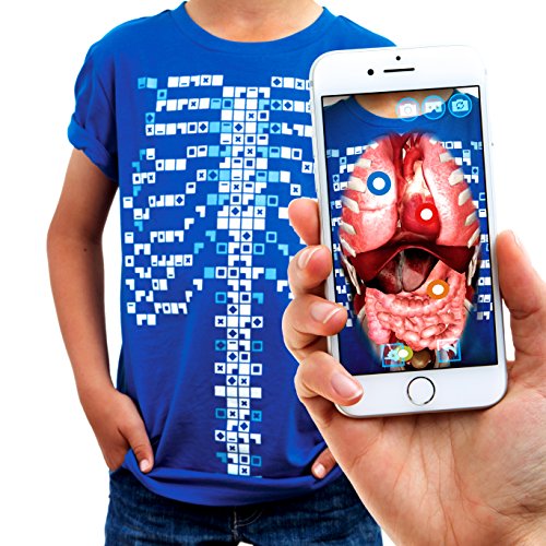 Curiscope Virtuali-tee | Camiseta Educativa de Realidad Aumentada | Niños: L, Azul