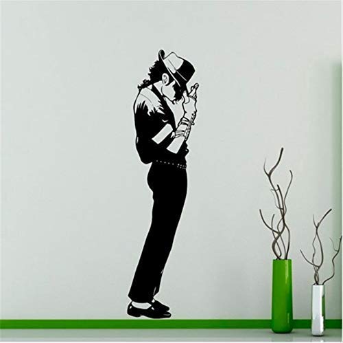 Dacing Michael Jackson Patrón Etiqueta de la pared Famoso Star Art Design Mural de pared para el hogar Dormitorio Decoración Art Vinyl Wallpaper 38X150Cm