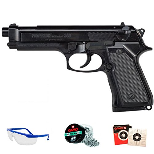 DAISY Pack 340 Powerline - Pistola de Aire comprimido (Muelle) de balines/perdigones BBS de Acero 4.5mm | Réplica Beretta 92 <3,5 Julios DAISY Pack 340 Powerline - Pistola de Aire comprimido (Muelle) de balines/perdigones BBS de Acero 4.5mm | Réplica Beretta 92 <3,5 Julios