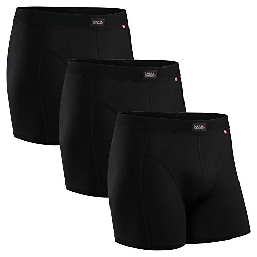 DANISH ENDURANCE Bóxers para Hombres Pack de 3 (Negro, Medium)