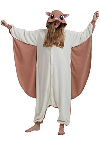 DarkCom Disfraz de Animal Unisex para Adulto Sirve como Pijama o Cosplay Sleepsuit de una Pieza Marrón,XL para Altura(181CM-195CM)