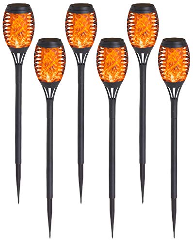 Deco Express Luces Solares Led Exterior Jardin, Pack de 6 Antorchas Solares Exterior Con Efecto Llama, Lampara Solar Recargable, Decoracion Jardin Patio Terraza Fiestas Deco Express Luces Solares Led Exterior Jardin, Pack de 6 Antorchas Solares Exterior Con Efecto Llama, Lampara Solar Recargable, Decoracion Jardin Patio Terraza Fiestas