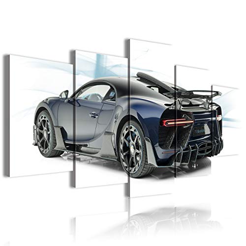 Decoración de salón Bugatti Quirón 5 pintura conjunta 3D impresión HD lienzo 200x100cm Enmarcado