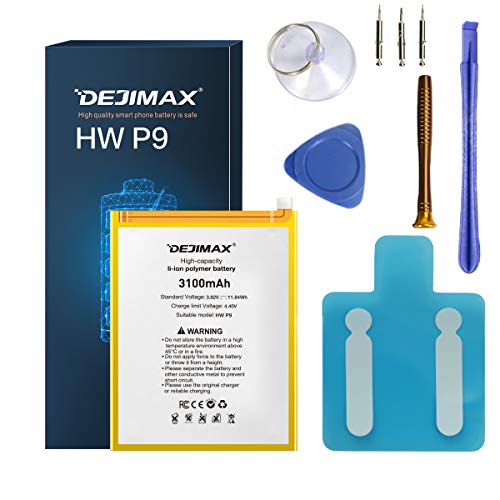 DEJIMAX 3100mAh P9 Batería Reemplazo de para Huawei P9 / Honor 8 / P9 Lite/ P10 Lite/P20 Lite, 3100mAh Batería de Repuesto de Iones de Litio de Alta Capacidad con Herramienta y Kit de Reparación DEJIMAX 3100mAh P9 Batería Reemplazo de para Huawei P9 / Honor 8 / P9 Lite/ P10 Lite/P20 Lite, 3100mAh Batería de Repuesto de Iones de Litio de Alta Capacidad con Herramienta y Kit de Reparación