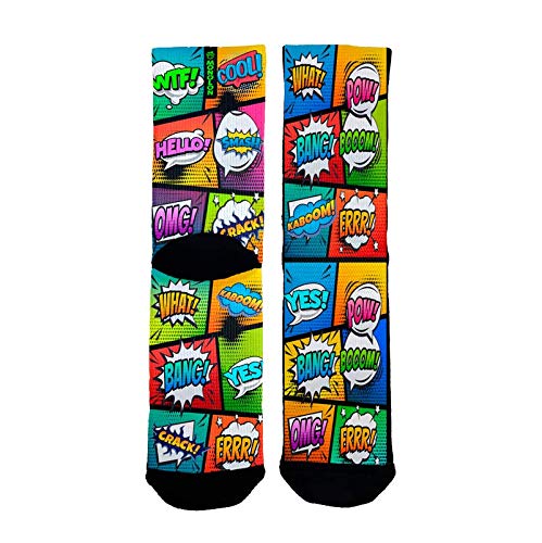 Desconocido Calcetines Monolon técnicos divertidos y originales para ciclismo, running o cualquier deporte, mod. Comic (L - 43 a 45) Desconocido Calcetines Monolon técnicos divertidos y originales para ciclismo, running o cualquier deporte, mod. Comic (L - 43 a 45)