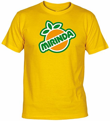 Desconocido Camiseta Mirinda Adulto/niño EGB ochenteras 80´s Retro (XL, Amarillo)