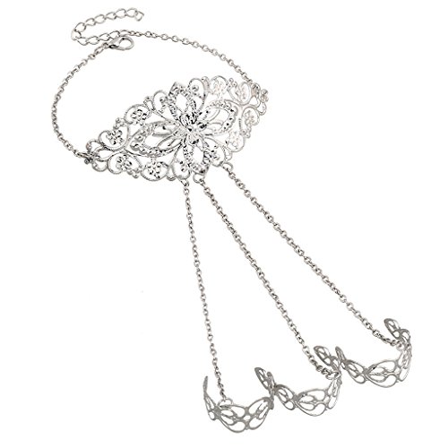 Desconocido Joyería Cadena de Mano Múltiples Pulsera Dedo Anular Arnés Estilo de Punk para Mujeres Desconocido Joyería Cadena de Mano Múltiples Pulsera Dedo Anular Arnés Estilo de Punk para Mujeres