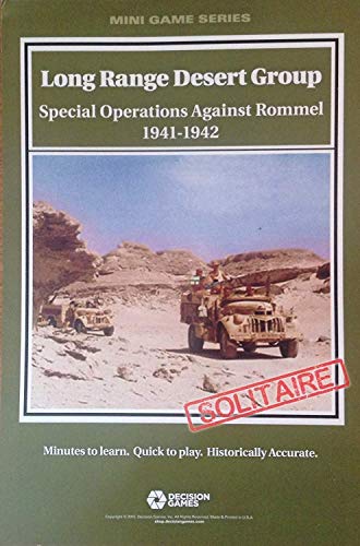 DG Decision Games DG: Long Range Desert Group, Special Operations Against Rommel 1941-1942 - English DG Decision Games DG: Long Range Desert Group, Special Operations Against Rommel 1941-1942 - English