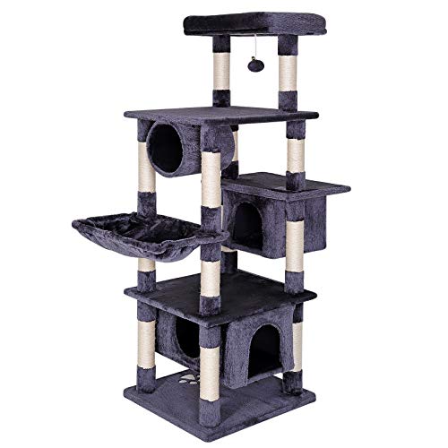 Dibea Árbol rascador Árbol Escalador Árbol rascador Gatos Árbol para Gatos Altura 155 cm Color Gris Oscuro Dibea Árbol rascador Árbol Escalador Árbol rascador Gatos Árbol para Gatos Altura 155 cm Color Gris Oscuro