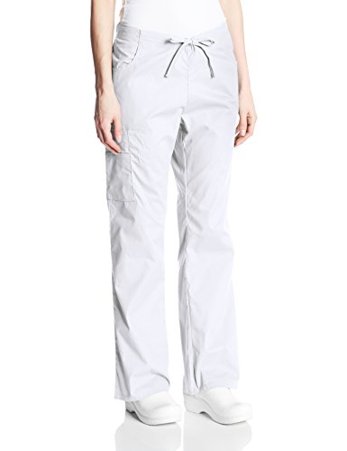 Dickies Women's EDS Signature Mid Rise Drawstring Cargo Pant, White, X-Small/Tall