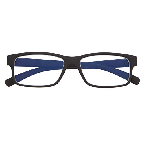 DIDINSKY Gafas de Presbicia con Filtro Anti Luz Azul para Ordenador. Gafas Graduadas de Lectura para Hombre y Mujer con Cristales Anti-reflejantes. Graphite +1.0 – THYSSEN