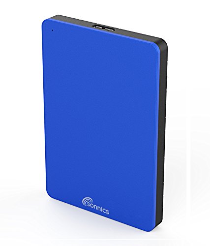  Disco duro externo portátil negro, de Sonnics, USB 3.0, alta velocidad de transferencia, para uso con Windows PC, Apple Mac, Smart TV, Xbox One y Android TV Box FAT32 azul 250 gb