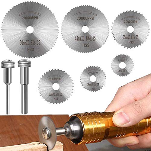 Discos de Corte para la marca Dremel, Accesorios para Herramientas Rotativas, Hojas de Disco para Taladro, Mini Hojas de Sierra Circular para Corte de Madera, Plástico y Metal (8 piezas) Discos de Corte para la marca Dremel, Accesorios para Herramientas Rotativas, Hojas de Disco para Taladro, Mini Hojas de Sierra Circular para Corte de Madera, Plástico y Metal (8 piezas)